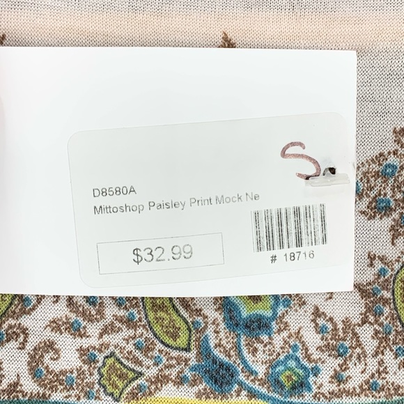 Mitto Shop~NWT~Sleeveless Knit‎ Mini Shift Dress~Hi Neck~Boho~Sz S - Picture 3 of 8